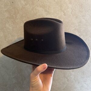 Brown cowboy hat
